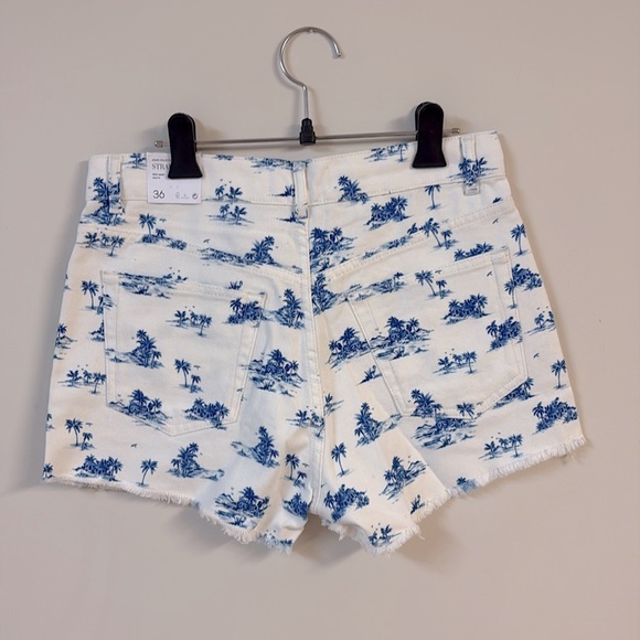 BNWT Mango Women's PRINTED DENIM SHORT Size US 4/EUR 36 - Picture 5 of 5